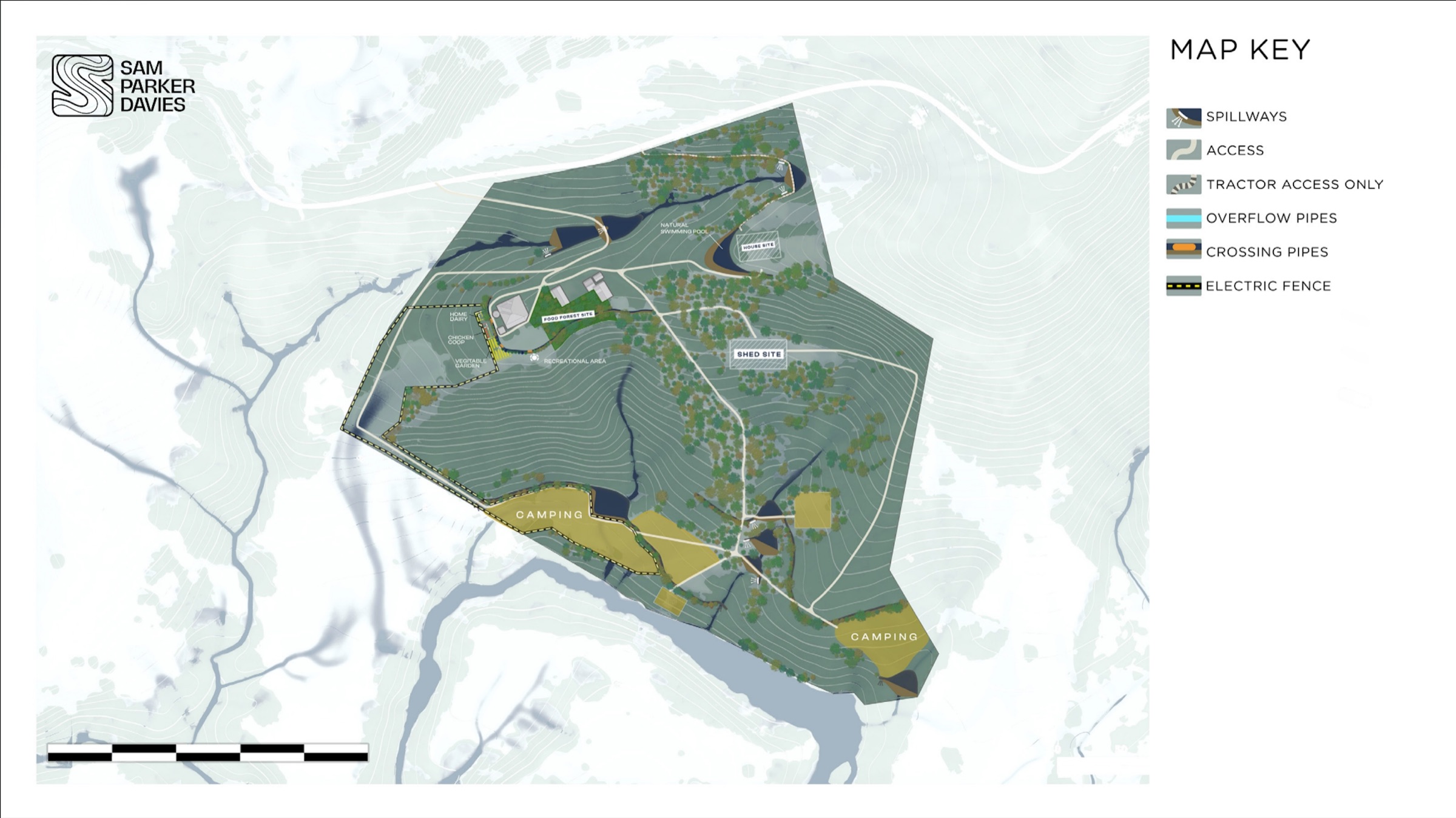 Permaculture site design map